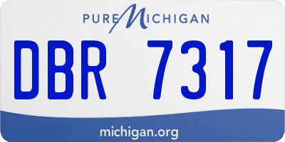 MI license plate DBR7317
