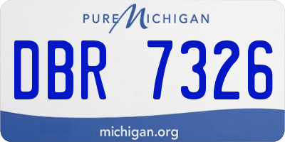 MI license plate DBR7326