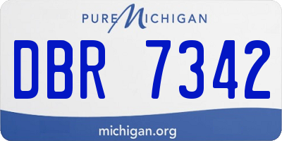 MI license plate DBR7342