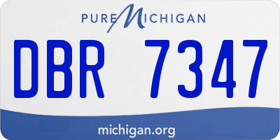MI license plate DBR7347