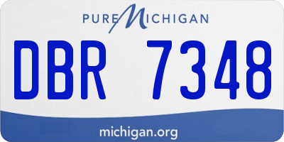 MI license plate DBR7348
