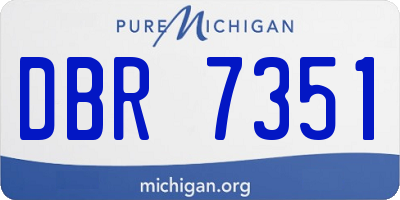 MI license plate DBR7351