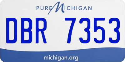 MI license plate DBR7353