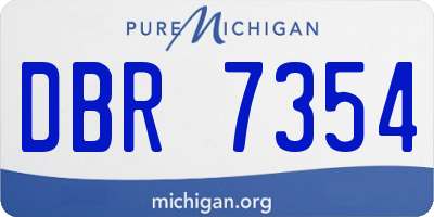 MI license plate DBR7354