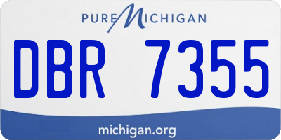 MI license plate DBR7355