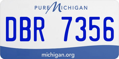 MI license plate DBR7356
