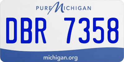 MI license plate DBR7358