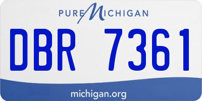 MI license plate DBR7361