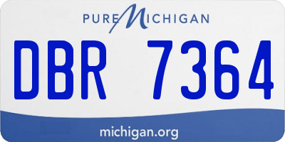 MI license plate DBR7364