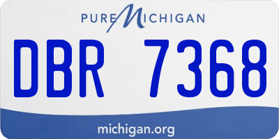MI license plate DBR7368