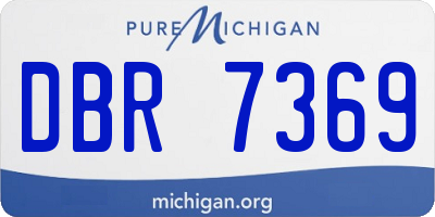MI license plate DBR7369