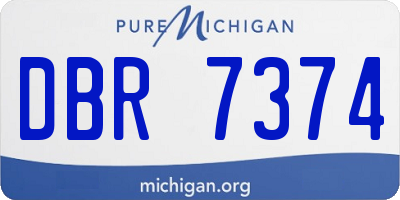 MI license plate DBR7374