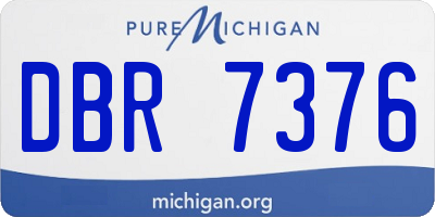 MI license plate DBR7376