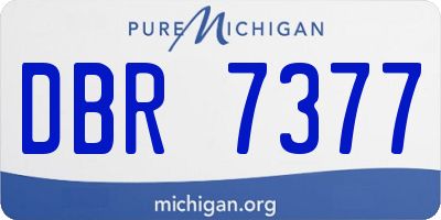 MI license plate DBR7377