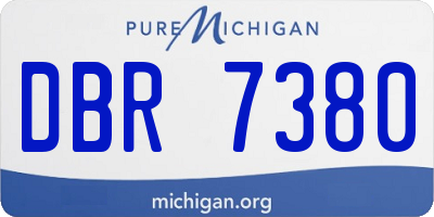 MI license plate DBR7380