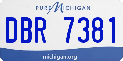 MI license plate DBR7381