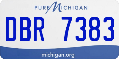 MI license plate DBR7383