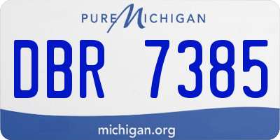 MI license plate DBR7385