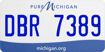 MI license plate DBR7389