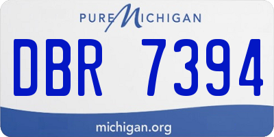 MI license plate DBR7394