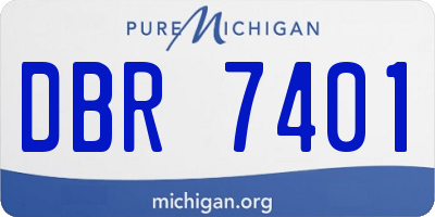 MI license plate DBR7401