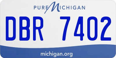 MI license plate DBR7402