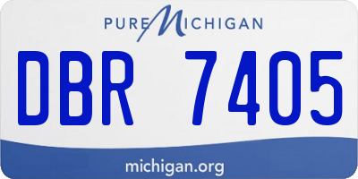 MI license plate DBR7405