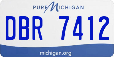 MI license plate DBR7412