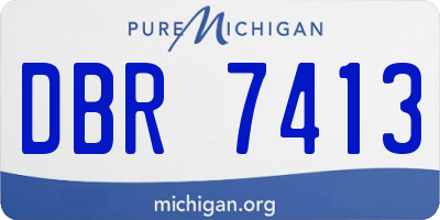MI license plate DBR7413