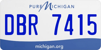 MI license plate DBR7415