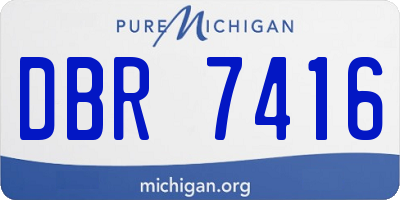 MI license plate DBR7416