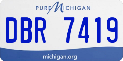 MI license plate DBR7419