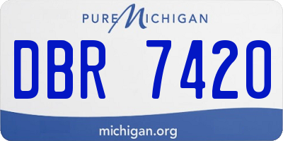 MI license plate DBR7420