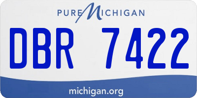 MI license plate DBR7422