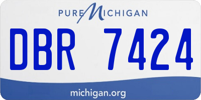 MI license plate DBR7424