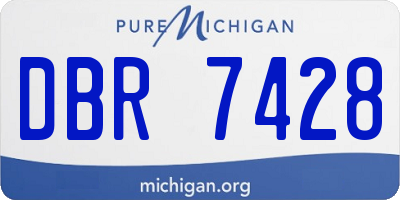 MI license plate DBR7428