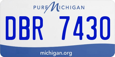MI license plate DBR7430