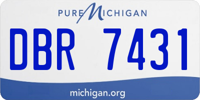 MI license plate DBR7431