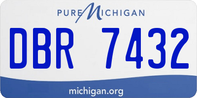 MI license plate DBR7432