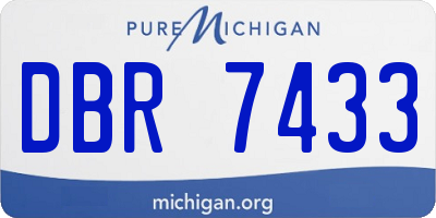 MI license plate DBR7433