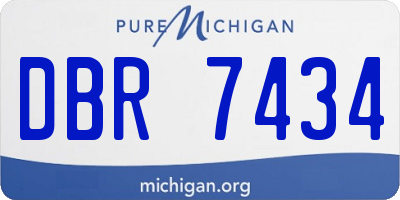 MI license plate DBR7434