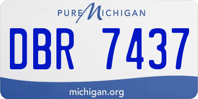 MI license plate DBR7437