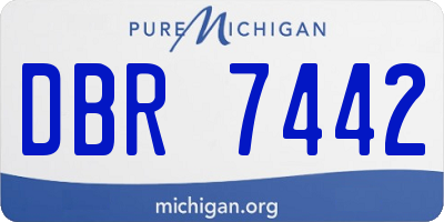 MI license plate DBR7442