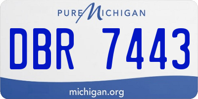 MI license plate DBR7443