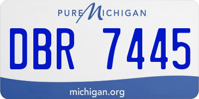 MI license plate DBR7445