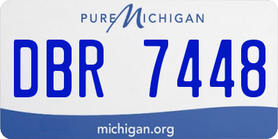 MI license plate DBR7448