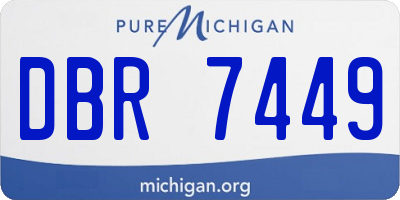 MI license plate DBR7449