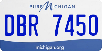 MI license plate DBR7450