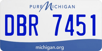 MI license plate DBR7451