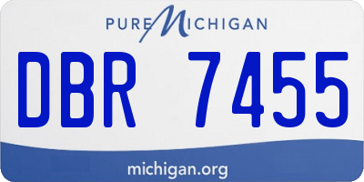 MI license plate DBR7455